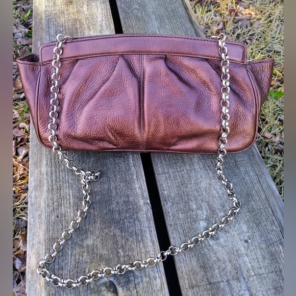 Kate Landry Copper Leather Solid Handbag! - Picture 2 of 16